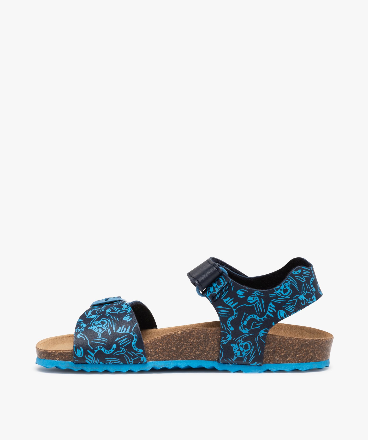 Sandales Garçon avec brides imprimées et semelle cuir - Geox marine | GEMO