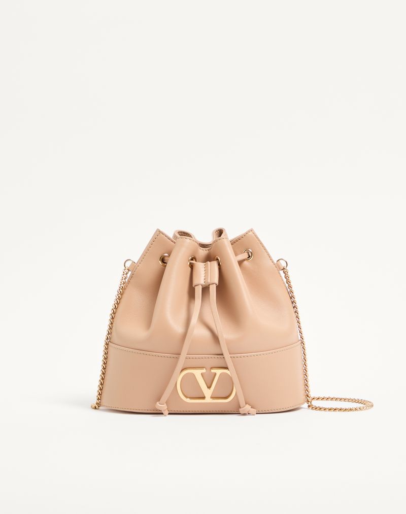 VLogo Signature Mini Nappa Bucket Bag