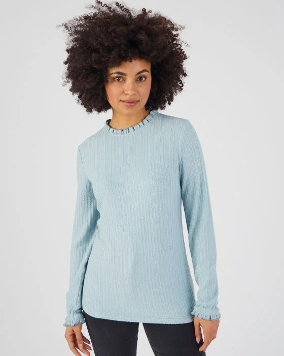 Tee-shirt en maille pointelle chaude