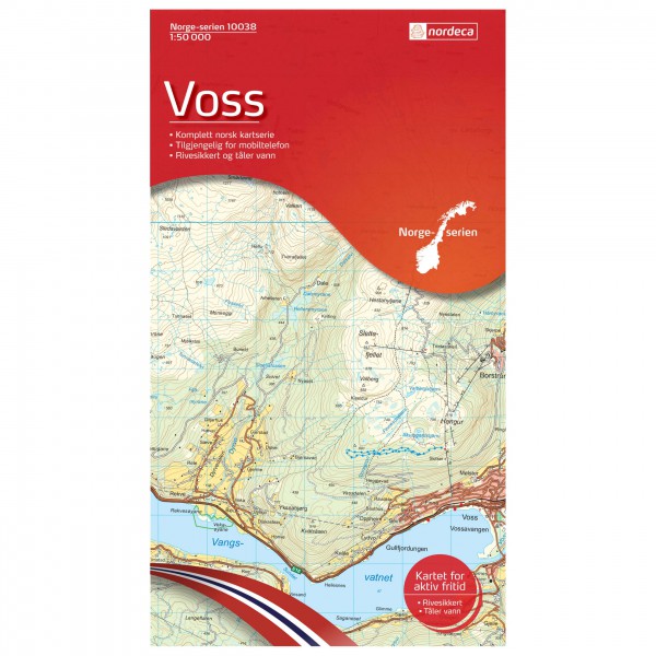 Nordeca - Wander-Outdoorkarte: Voss 1/50 - Wanderkarte