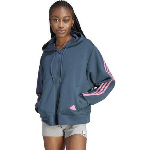 DAMEN KAPUZENSWEAT FUTURE ICONS 3-STREIFEN