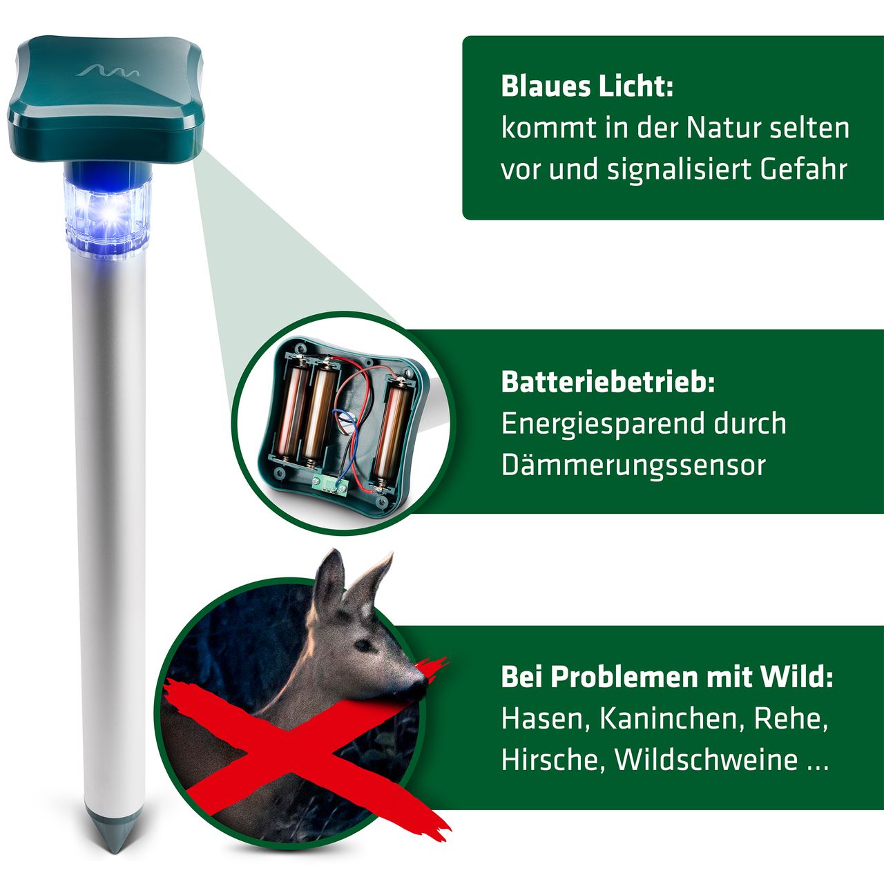 Gardigo Wildtier-Vertreiber 360°