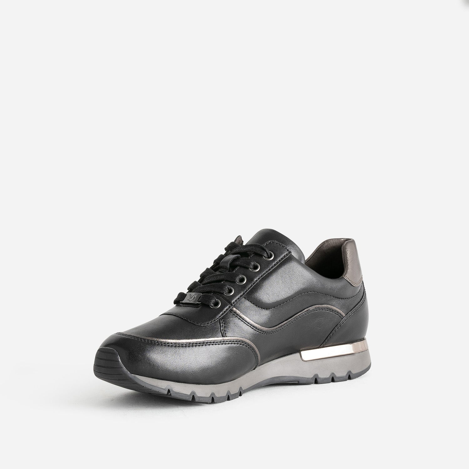 Tennis CAPRICE noire en cuir