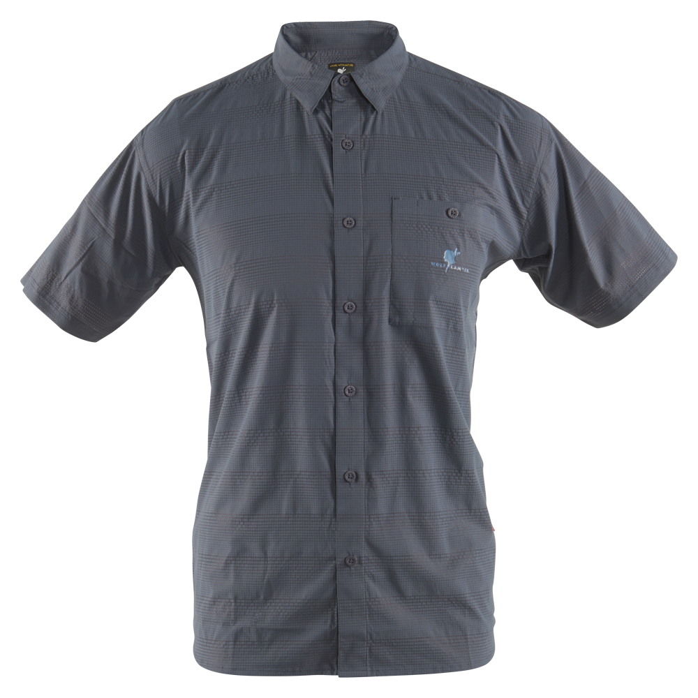 Wolf Camper Oklahoma Dark Blue Herrenhemd