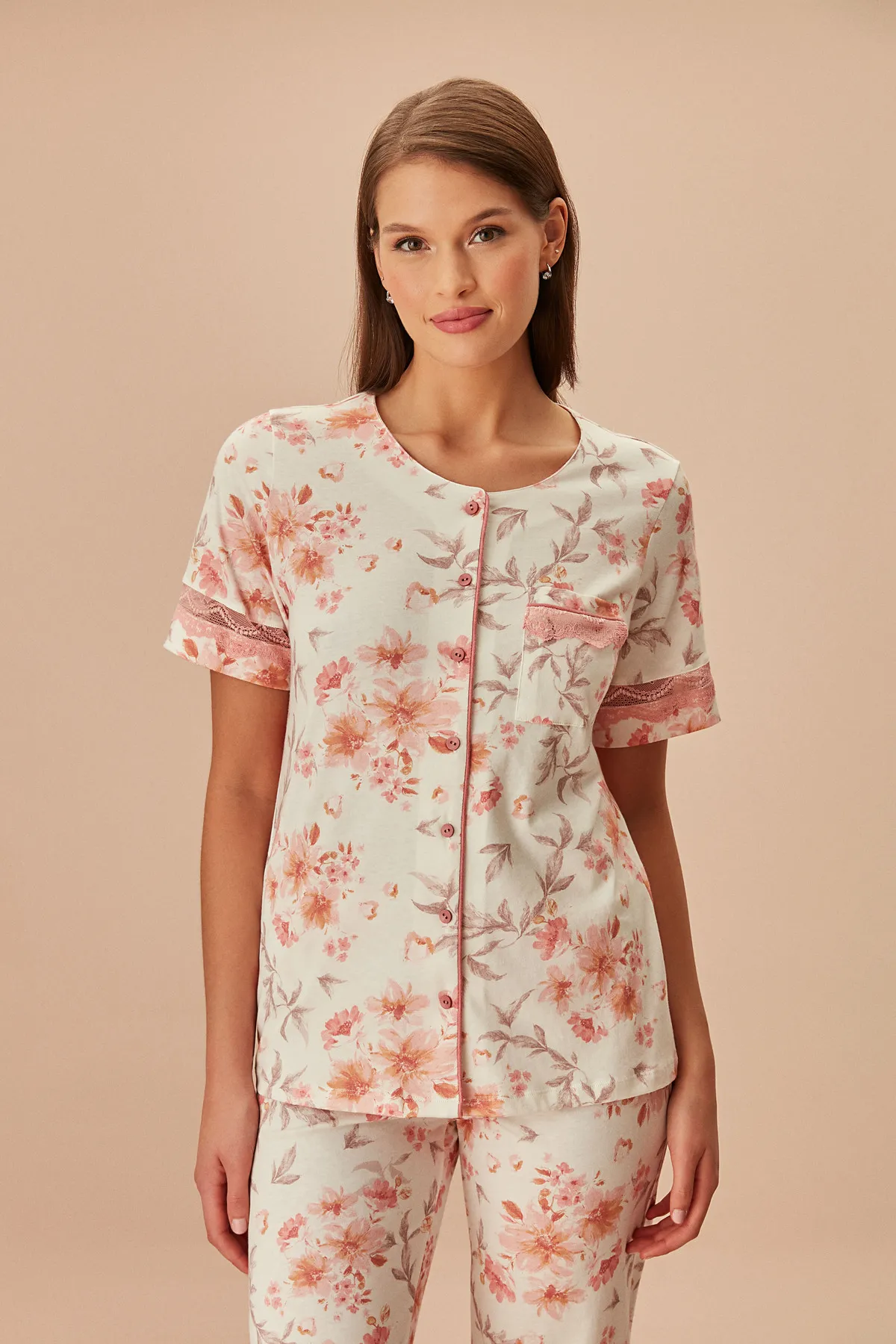 SUWEN  Laura maskulines Pyjama-Set