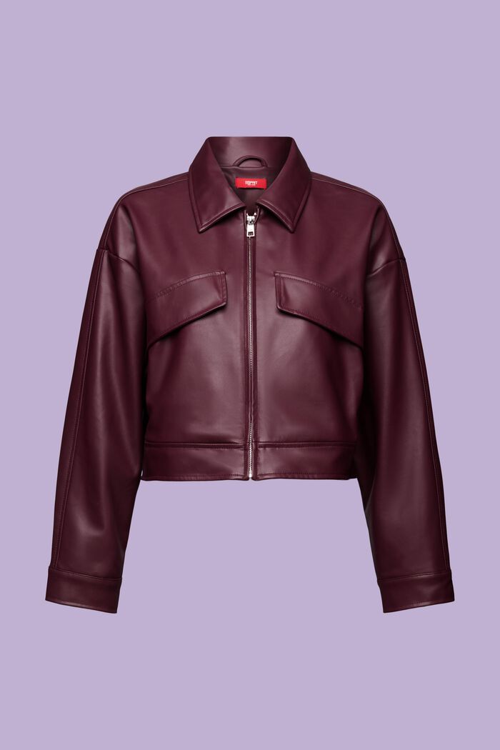Oversize-Blouson in Lederoptik