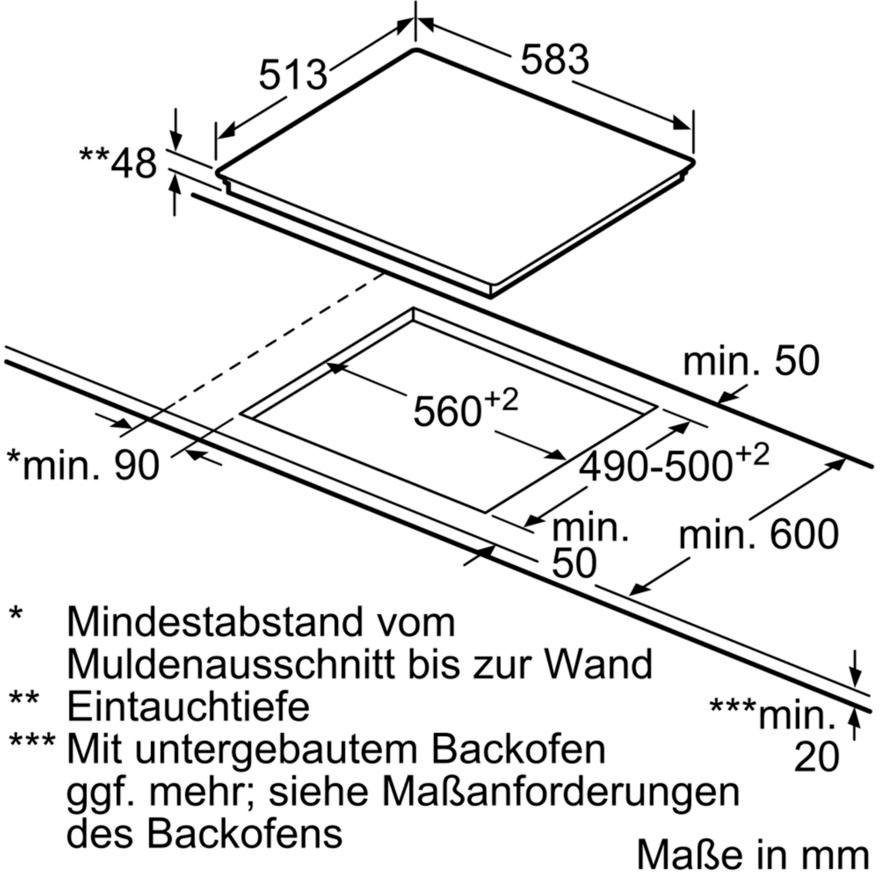 SIEMENS Elektro-Kochfeld von SCHOTT CERAN® iQ300 ET645HN17E