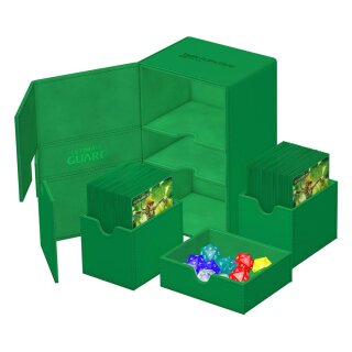 Ultimate Guard Twin Flip`n`Tray 160+ XenoSkin Monocolor - Grün