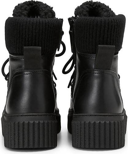 Marc O'Polo Schnürstiefel aus Leder-Textil-Mix
