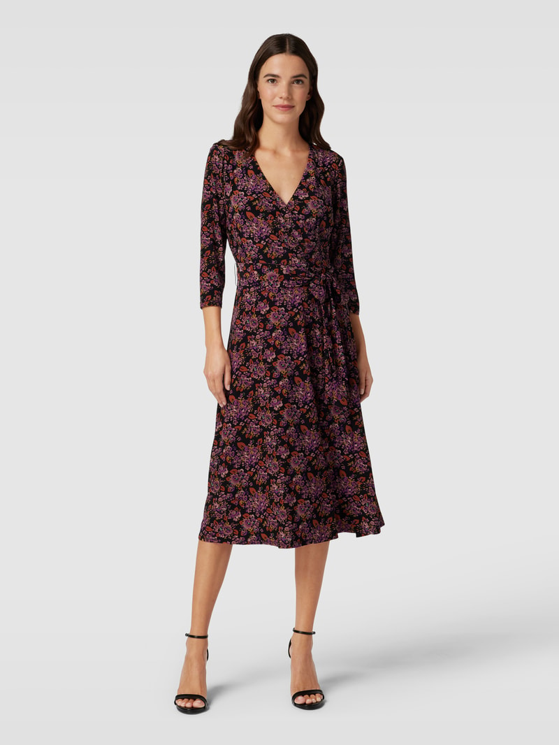 Kleid mit Allover-Muster Modell 'CARLYNA' in lila