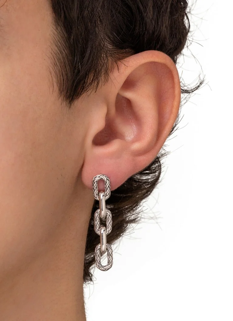 Buddha to Buddha Katja Link single silver stud earring