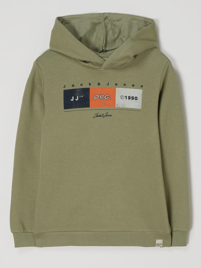 Hoodie aus Baumwollmischung Modell 'Brady' in lindgrün