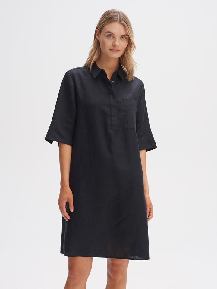 OPUS Leinen-Kleid in Anthrazit günstig kaufen
