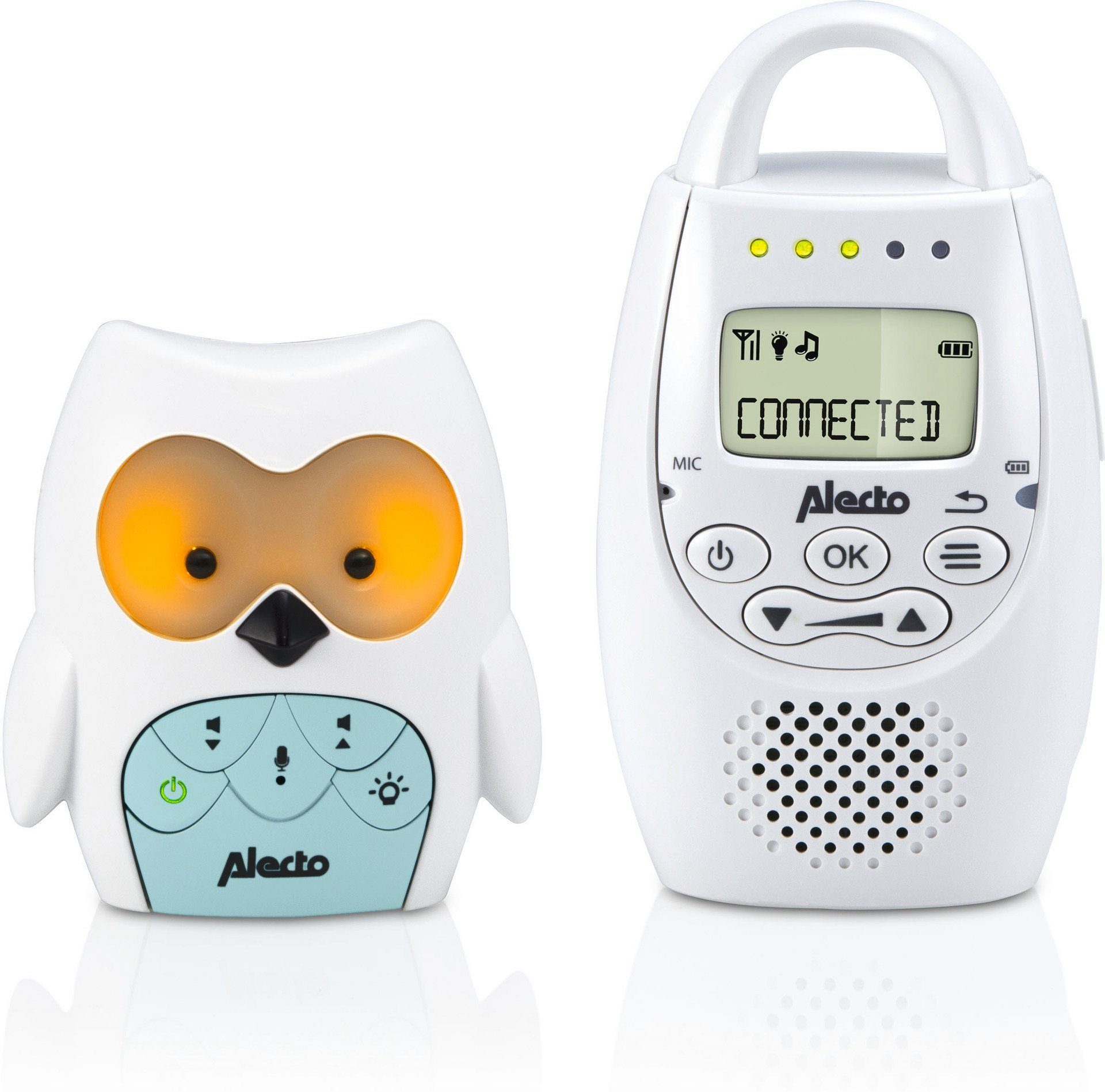 Alecto Babyphone DBX-84 DECT Babyphone Eule, mit Gegensprechfunktion