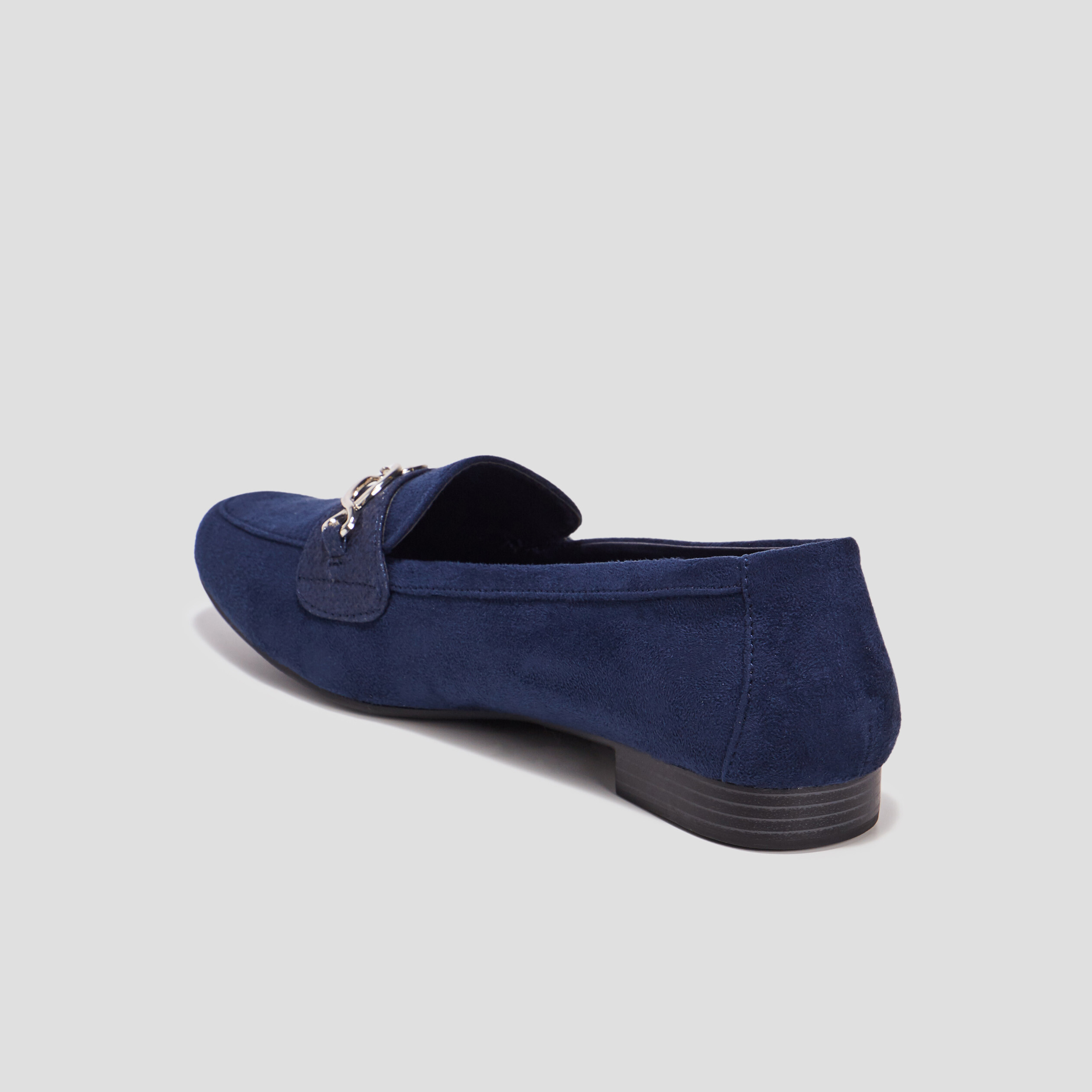 Mocassins plats suède bleu marine femme | La Halle