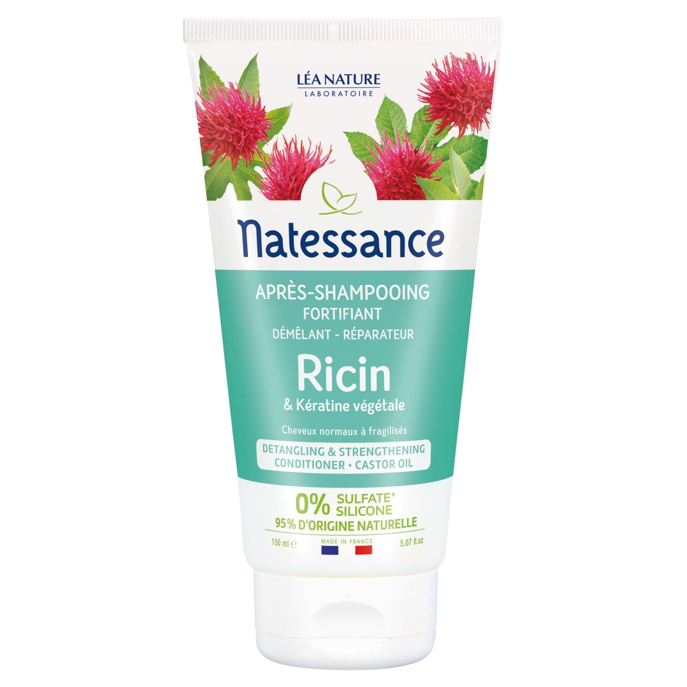 natessance Après-shampooing démêlant fortifiant - Ricin & Kératine végétale Après-shampooing