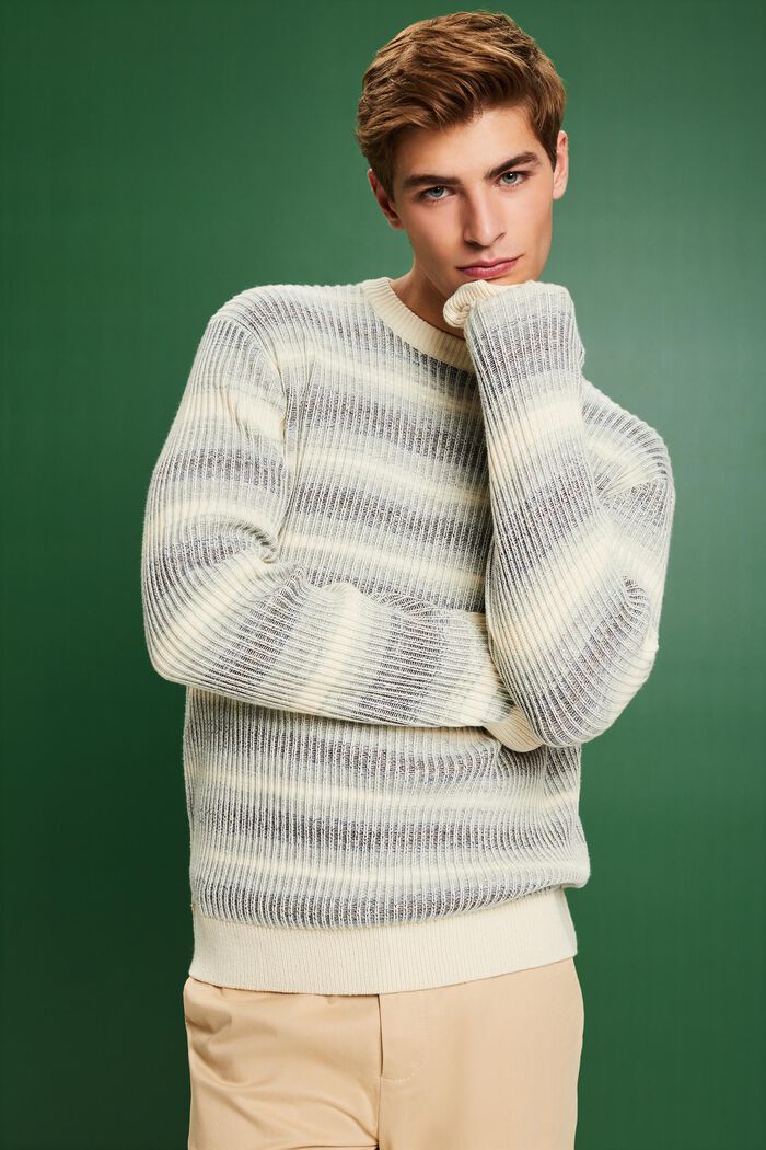 Rundhals-Pullover aus Rippstrick