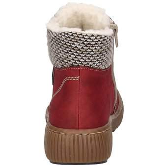 Rieker Schnür Boots in rot