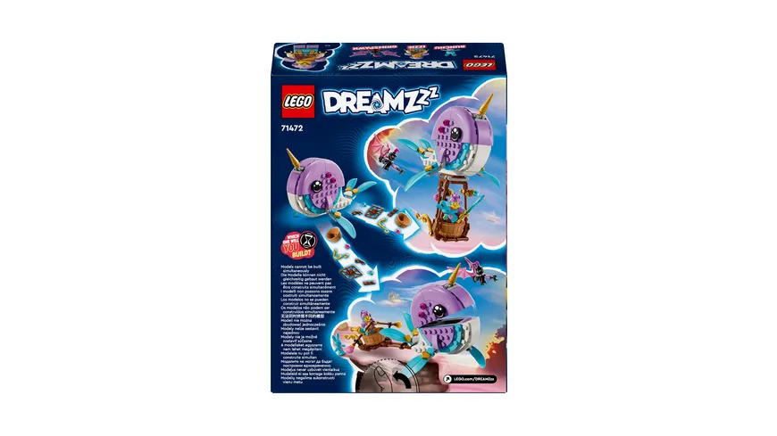 LEGO DREAMZzz 71472 Izzies Narwal-Heißluftballon
