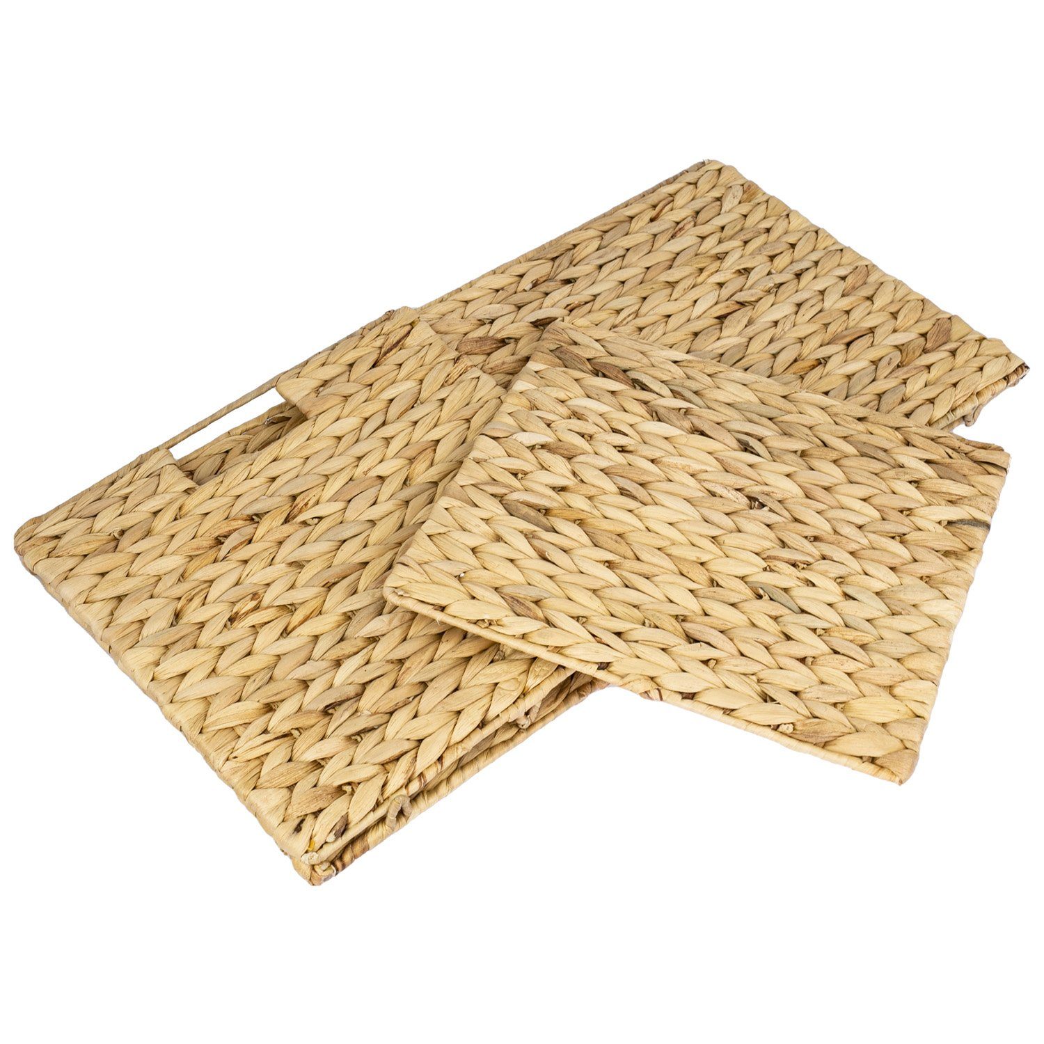 HMF Regalkorb Nachhaltige Aufbewahrungsbox aus Wasserhyazinthe (1 St), Handgefertigter Einsatz für Kallaxregale, 32x34,5x32 cm