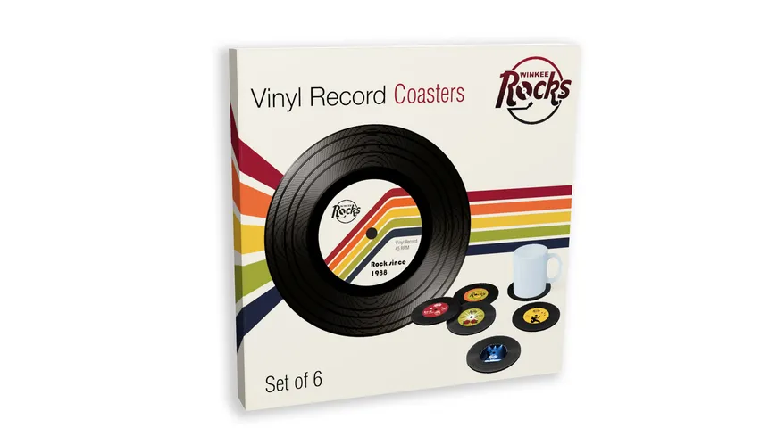 Winkee Rocks Vinyl Rock Untersetzer