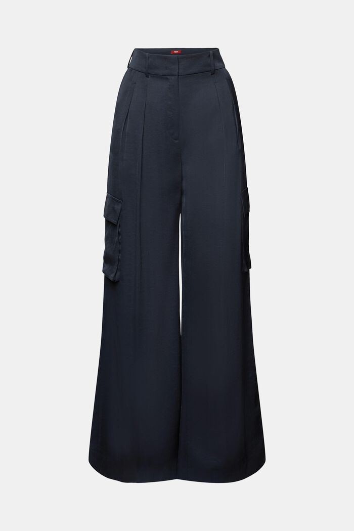 Cargohose mit hohem Bund und weitem Bein