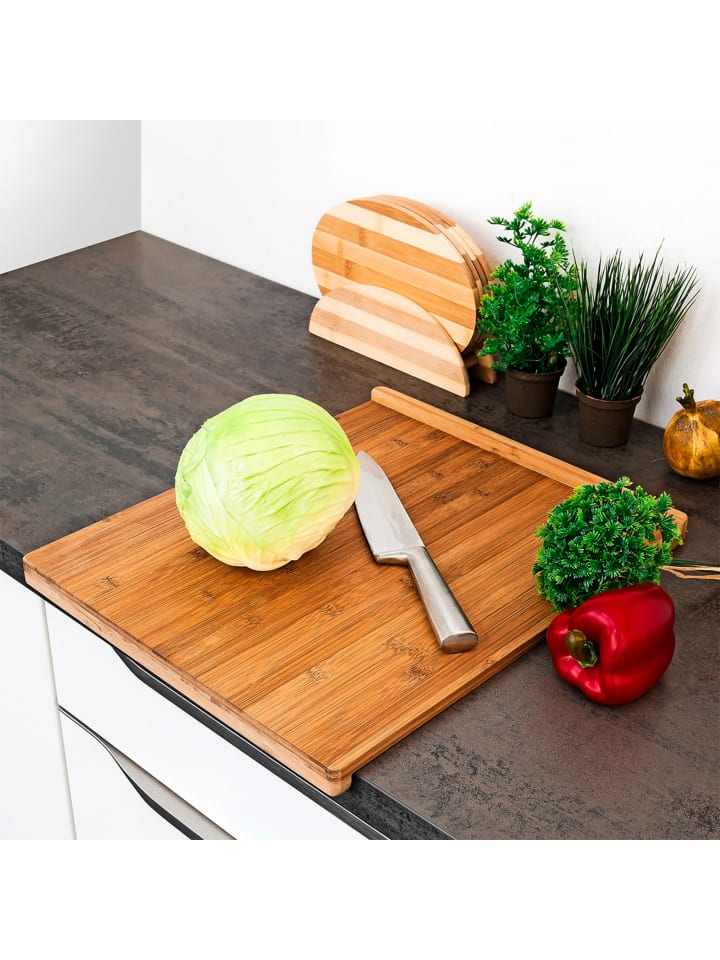 relaxdays Tranchierbrett in Natur - (B)38 x (H)2,5 x (T)45 cm günstig kaufen onesize