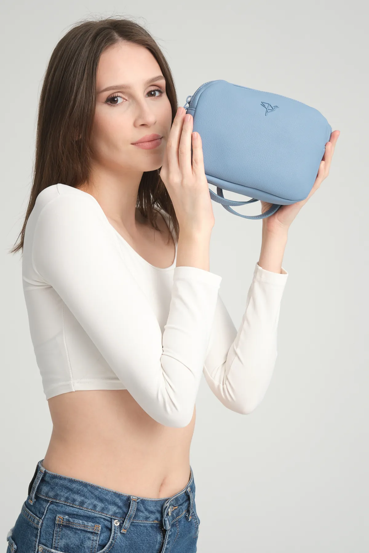 Garbalia  Liberty Blue Damen-Minitasche mit verstellbarem Schultergurt mit Kreuzgriff und Reißverschluss