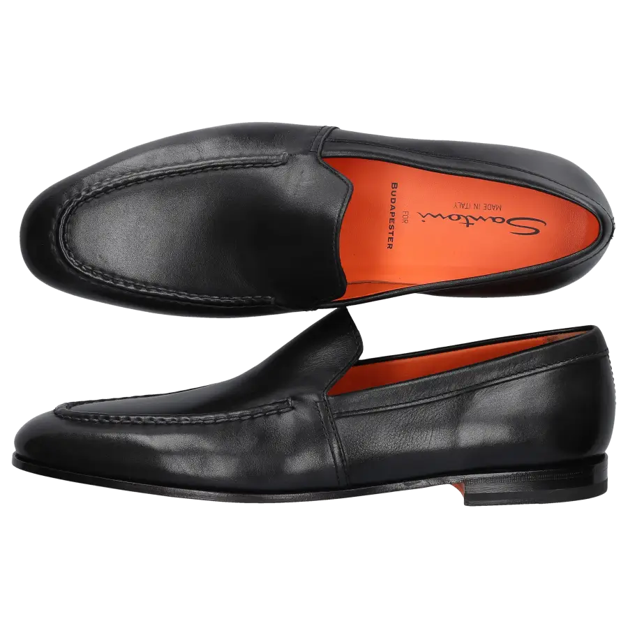 Santoni - Loafer 18000 Kalbsleder - schwarz