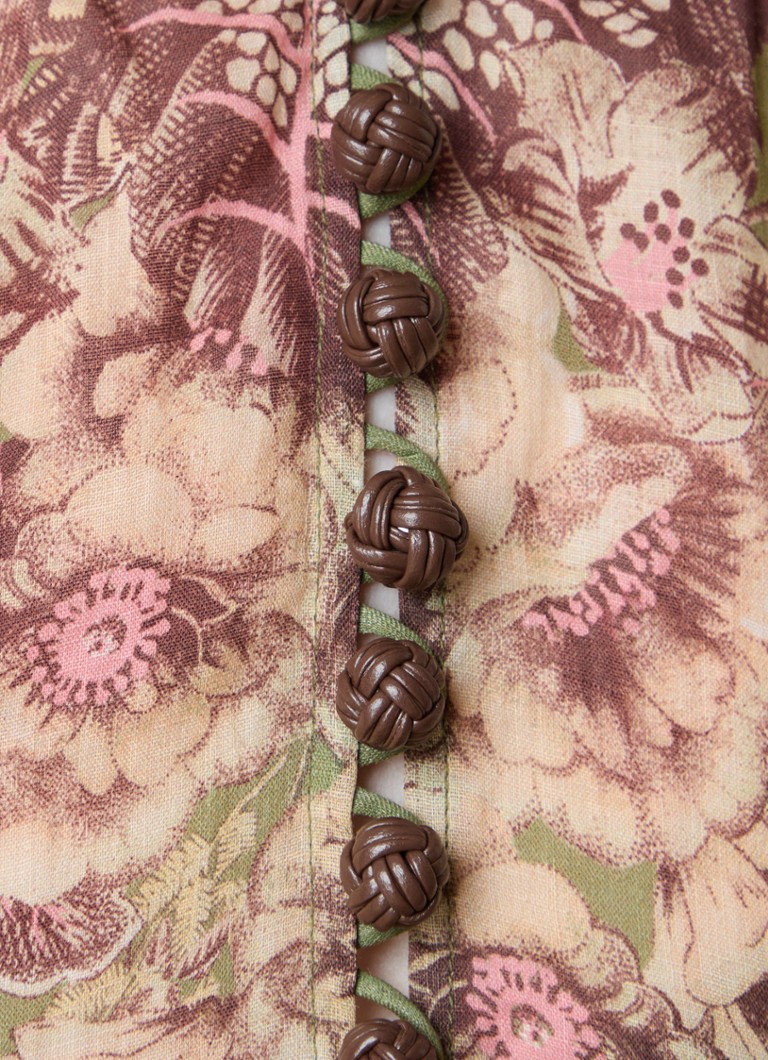 Zimmermann maxi dress with tie belt and floral print