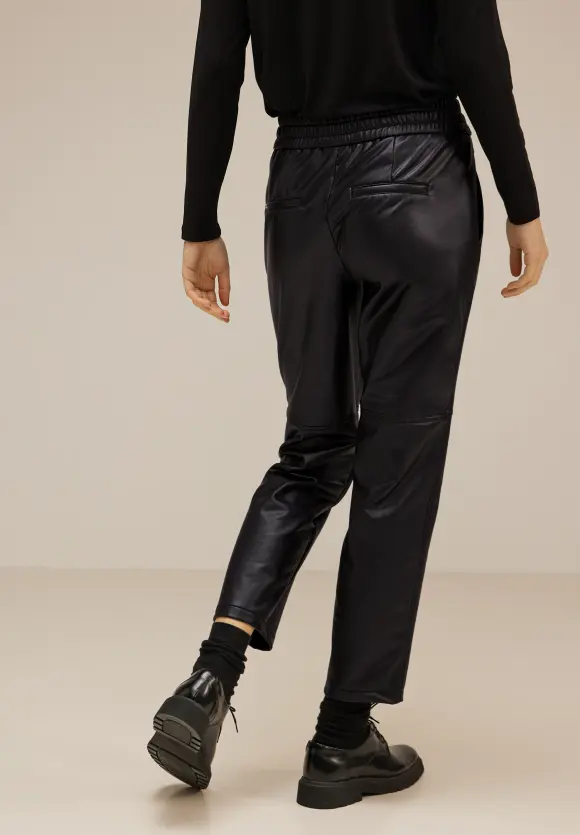 Street One Loose Fit Kunstlederhose
