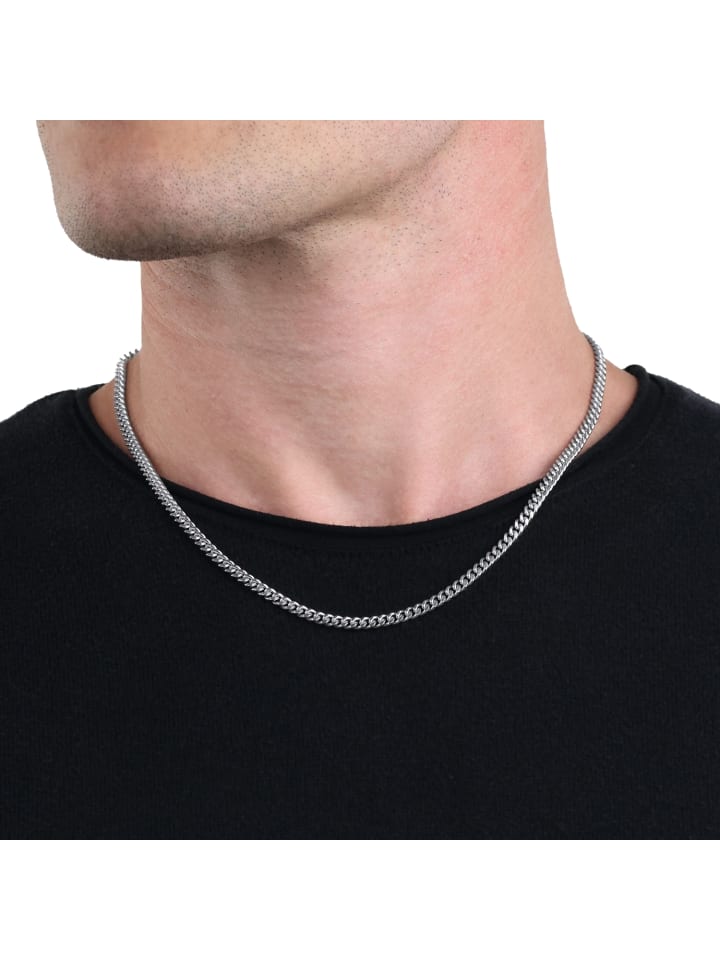 Amor Halskette Edelstahl in Silber günstig kaufen 50 cm