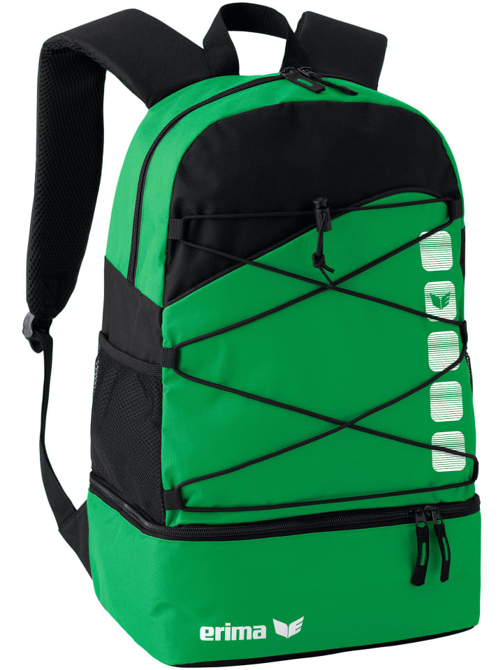 erima Club 5 Multifunktionsrucksack mit Bodenfach in smaragd/schwarz günstig kaufen onesize