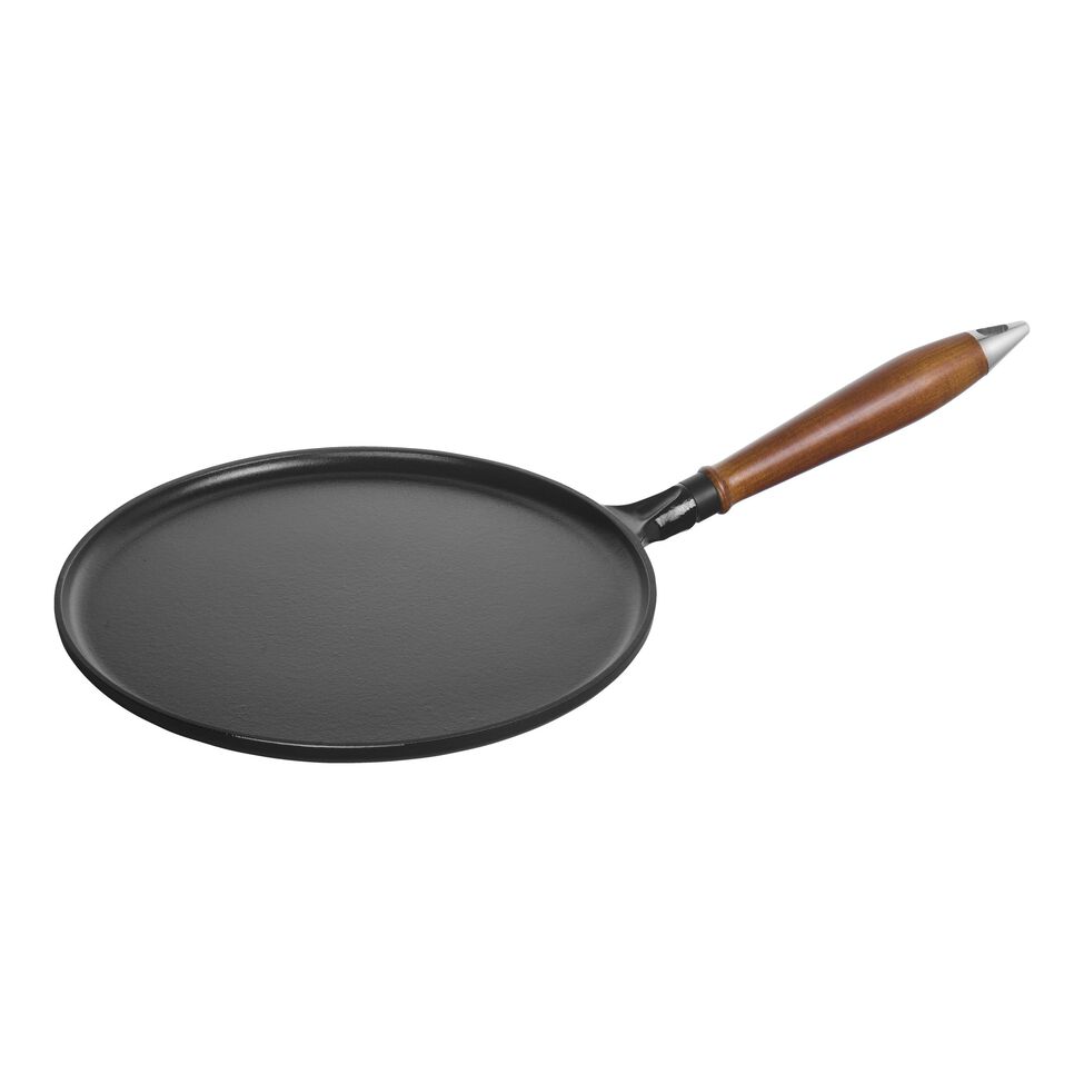 Pfannkuchenpfanne 28 cm, Gusseisen, Schwarz