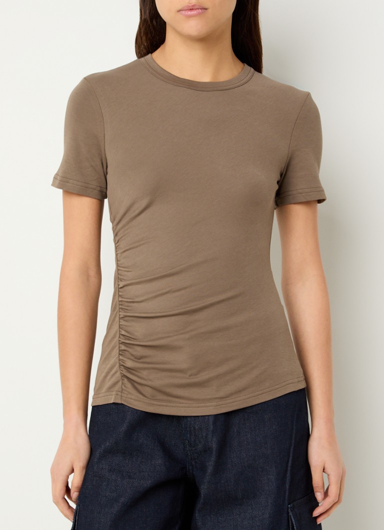 T-shirt SAMSØE SAMSØE Saevelyn con dettaglio a pieghe