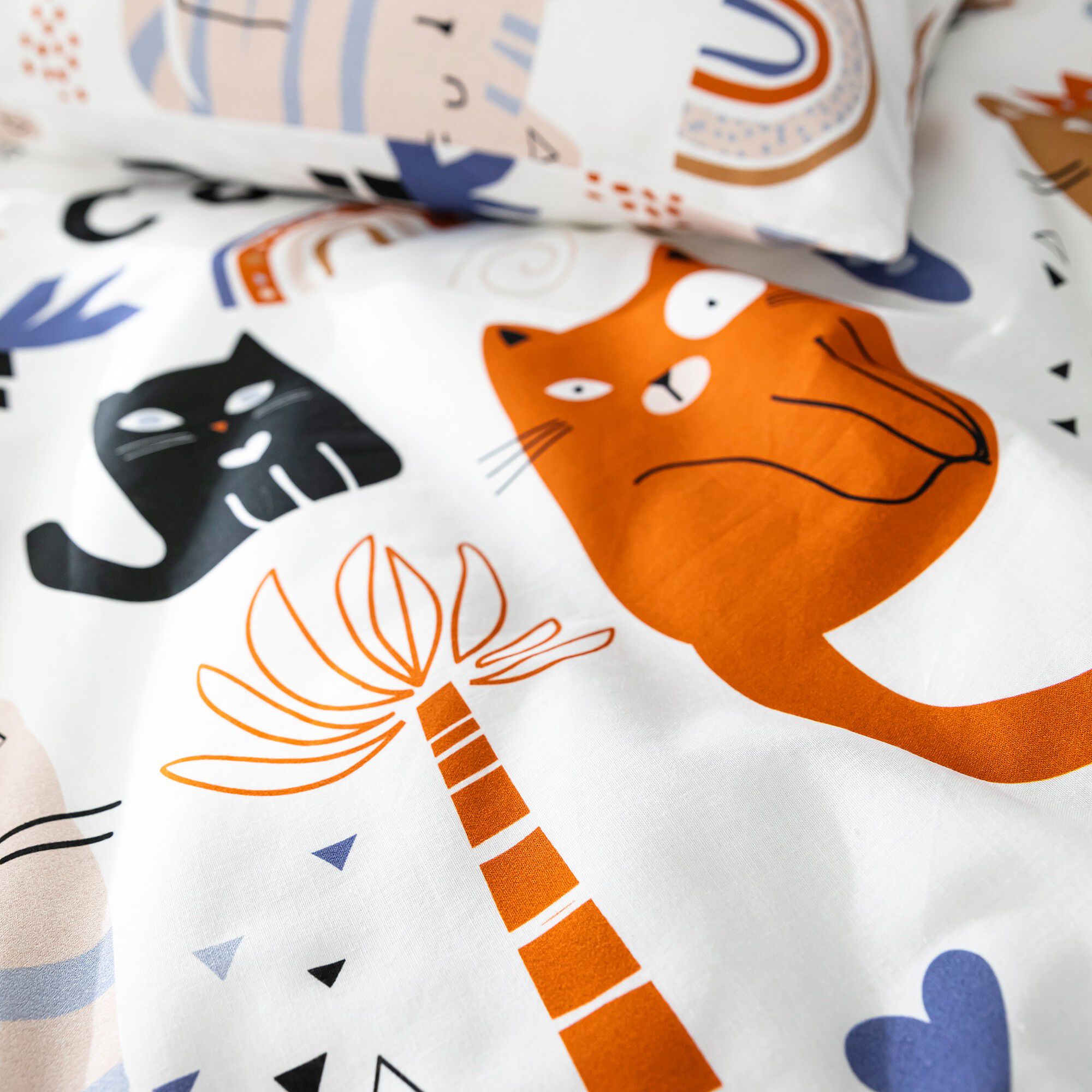 Linge de lit enfant Minou imprimé chat 1 personne