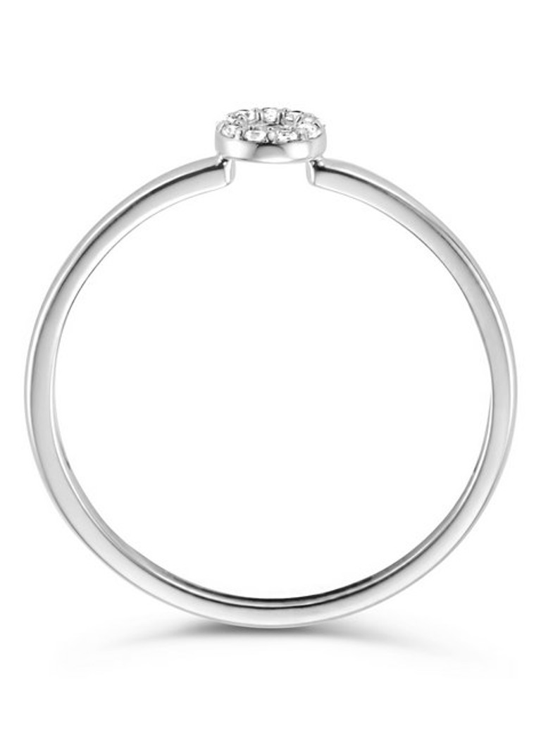 Blush Ring of 14 carat white gold with cubic zirconia 1217WZI