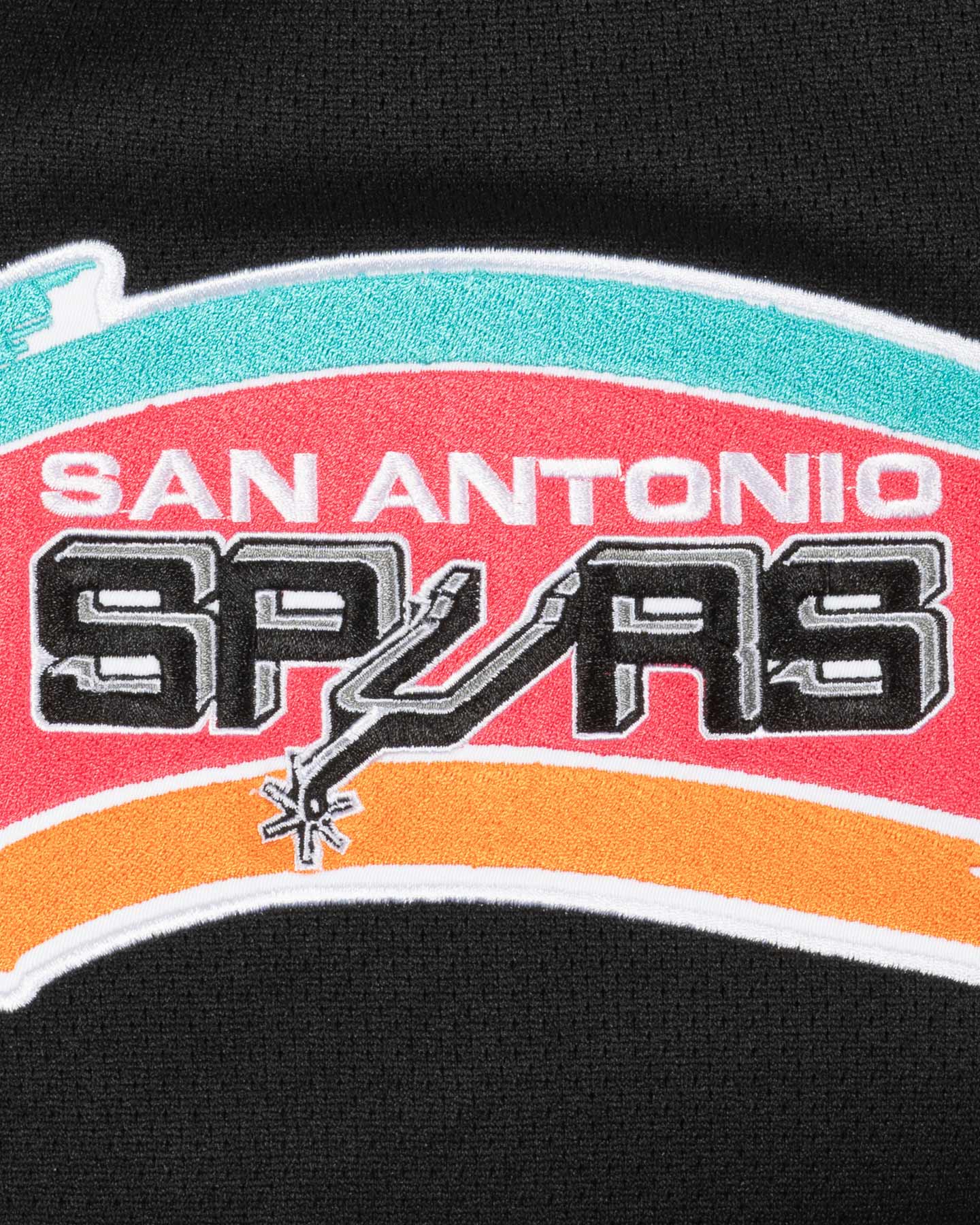 Pánske tričko Mitchell&ness Team Origins 7in Vintage Logo Spurs M BT9267-SASBLCK