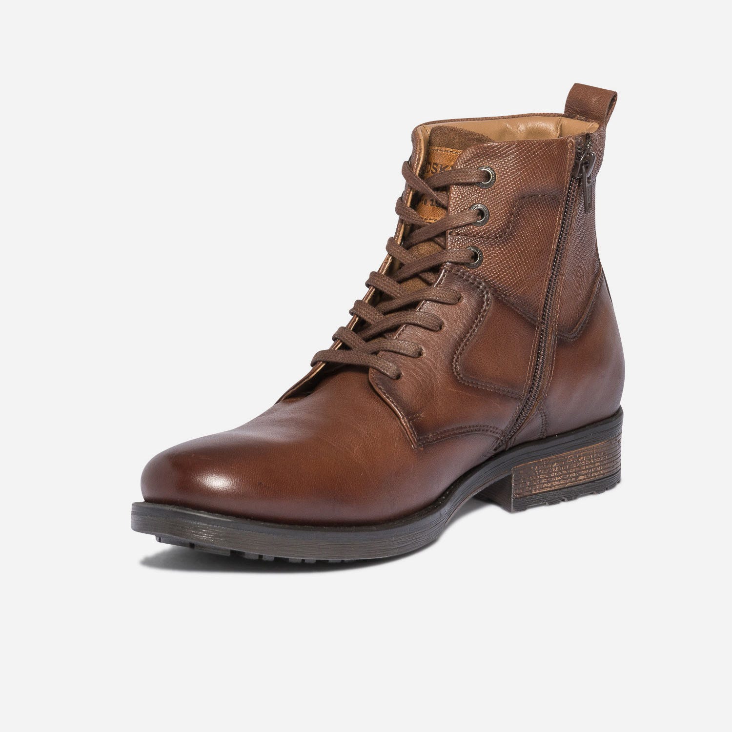 Boots à lacet REDSKINS marron en cuir
