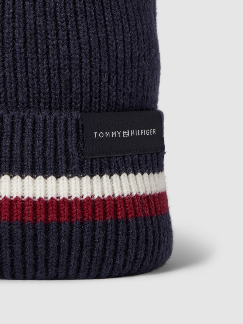 Beanie aus reinem Kaschmir in dunkelblau
