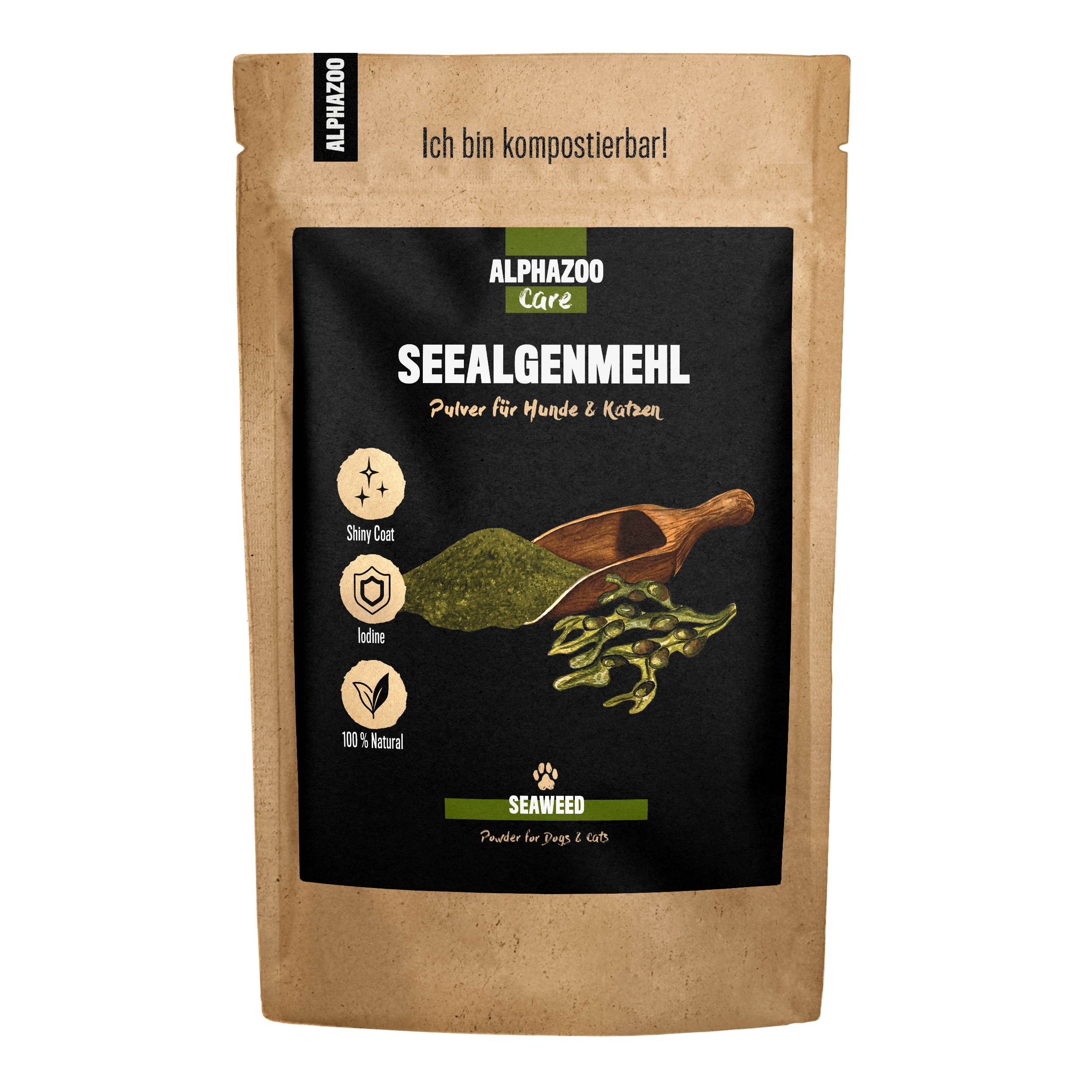 ALPHAZOO Ergänzungsfutter & Aufzucht ALPHAZOO Seealgenmehl für Hunde und Katzen 500 g
