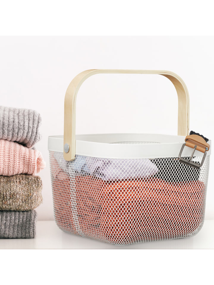 relaxdays Aufbewahrungskorb in Schwarz - (B)26 x (H)17,5 x (T)24,5 cm günstig kaufen onesize