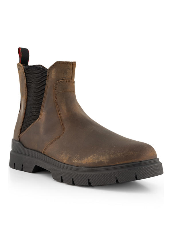 HUGO, Chelsea Boots Ryan, Leder, dunkelbraun