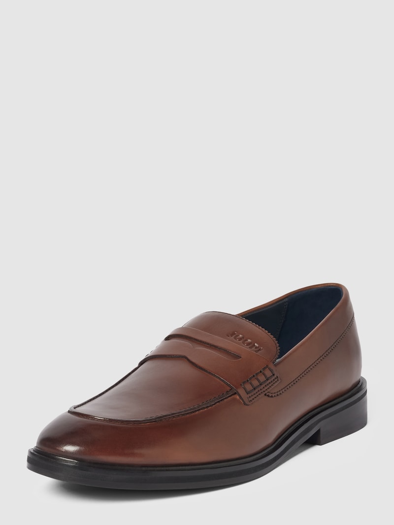 Loafers mit Label-Detail in dunkelbraun