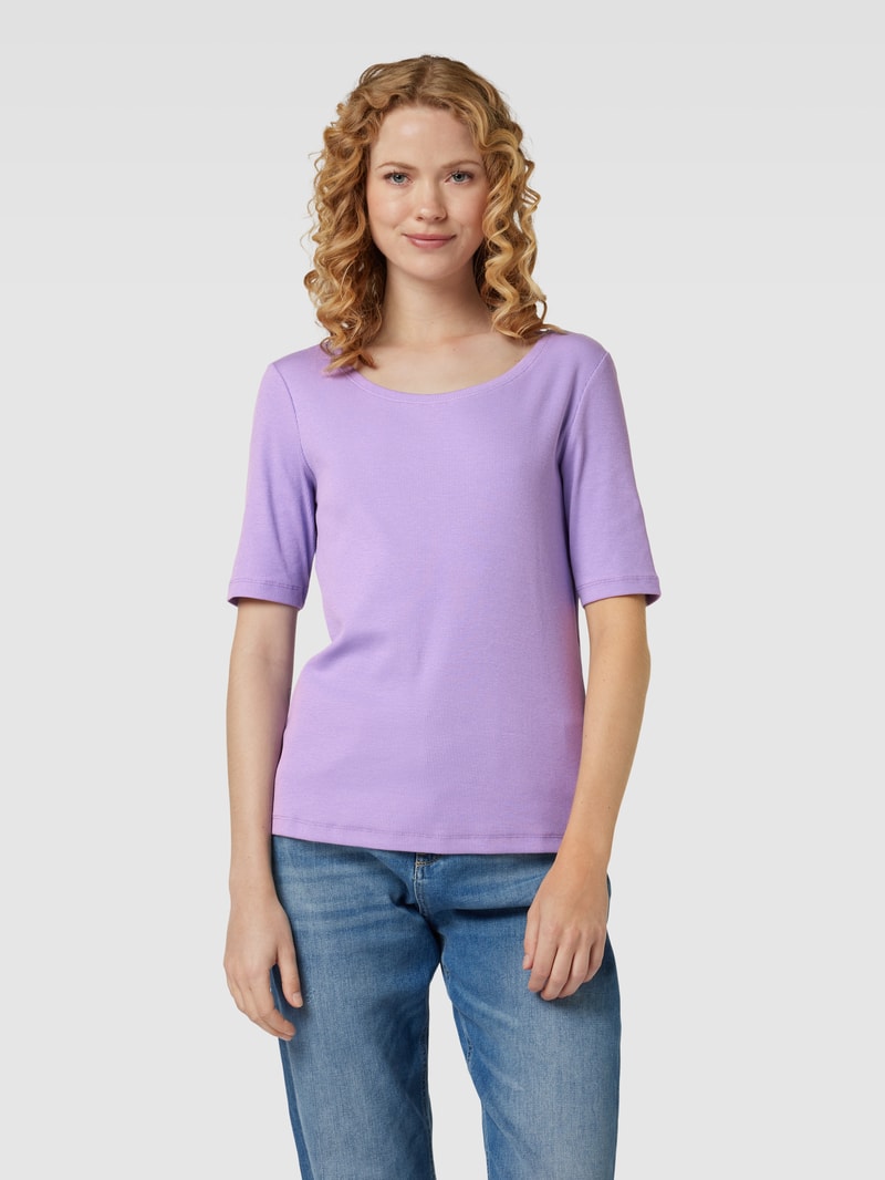 T-Shirt mit Rundhalsausschnitt Modell 'Mila' in violett