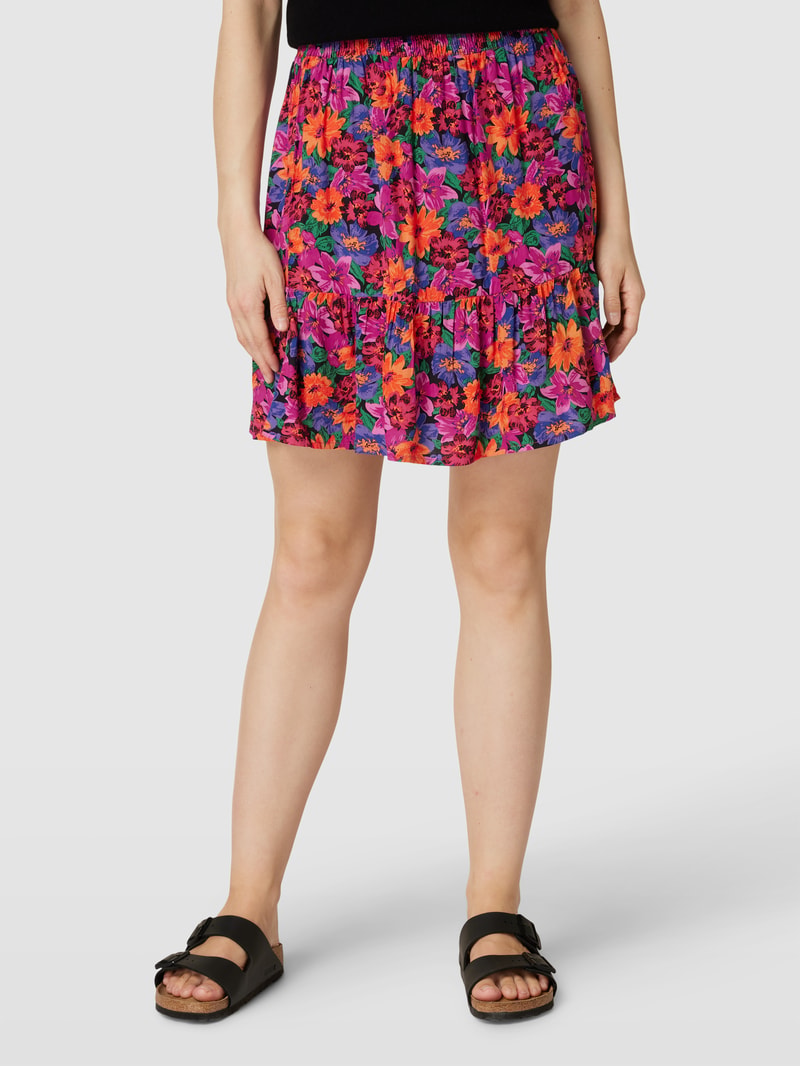 Minirock mit Allover-Muster Modell 'KARA' in fuchsia