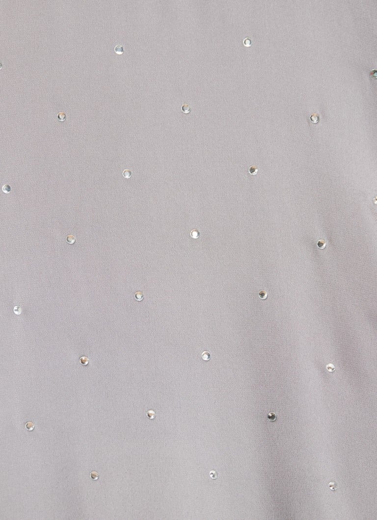 Vestido curto de seda Ristyz da Zadig&Voltaire com detalhes em renda e strass.