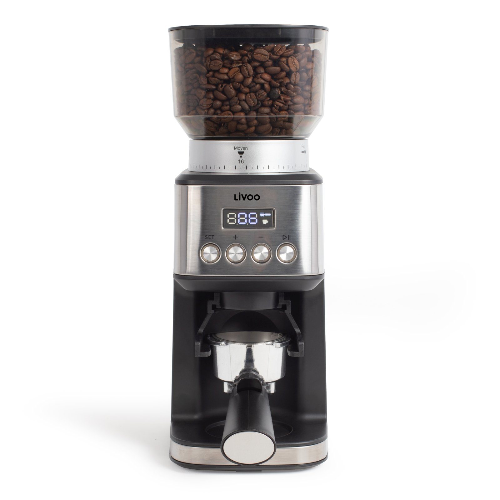 LIVOO Kaffeemühle LIVOO Kaffeemühle elektrisch mit Mahlwerk Kapazität 10 Tassen 180