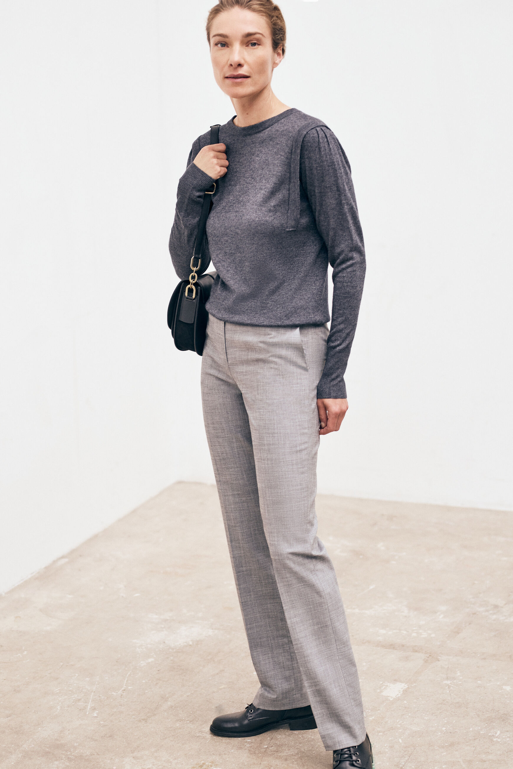 pantalon martin gris femme