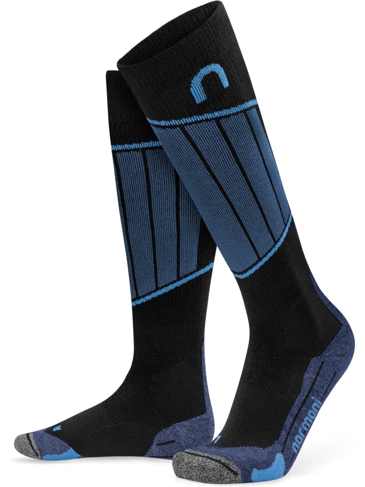 normani 2 Paar Merino Kompressionskniestrümpfe Darwin in Blau günstig kaufen